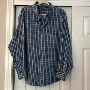Men’s Arrow Blue and White Checkered Shirt!